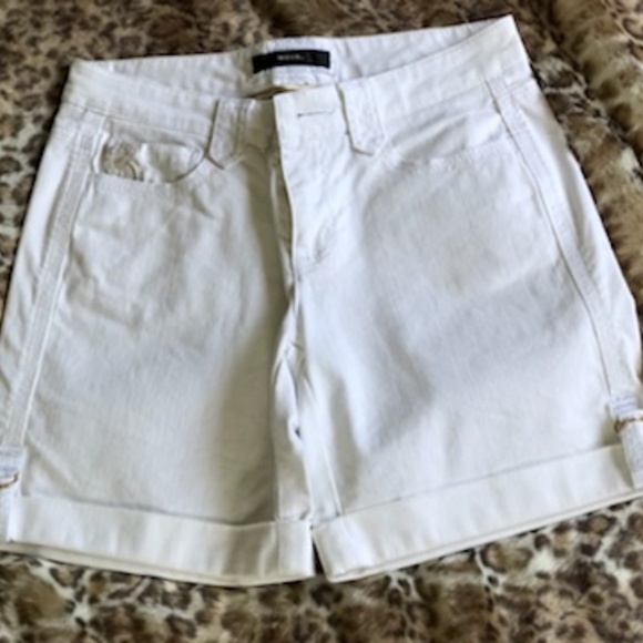 White Shorts with Gold Embellishment by WHBM - Picture 2 of 5